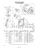 BULKHEAD Diagram and Parts List for LG6901XKW0  Whirlpool Dryer