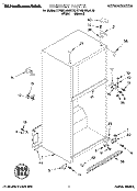 CABINET Diagram and Parts List for KTRS21MDWH03  KitchenAid Refrigerator