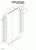 CABINET TRIM PARTS Diagram and Parts List for KSSO48QTB03  KitchenAid Refrigerator