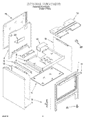EXTERNAL OVEN Diagram and Parts List for SF370PEWQ1  Whirlpool Range