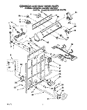 CONTROLS AND REAR PANEL Diagram and Parts List for LLR8233BN0  Whirlpool Washer