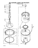 AGITATOR, BASKET AND TUB Diagram and Parts List for LA5381XXM1  Whirlpool Washer