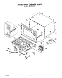 MICROWAVE CABINET Diagram and Parts List for KEMS376TWH2  KitchenAid Microwave Oven Combo