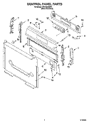CONTROL PANEL PARTS Diagram and Parts List for GS445LEMS5  Whirlpool Range