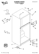 CABINET, LITERATURE Diagram and Parts List for ET8WWKXKQ00  Whirlpool Refrigerator