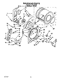 BULKHEAD Diagram and Parts List for LGT5434AQ0  Whirlpool Dryer
