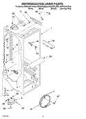 REFRIGERATOR LINER PARTS Diagram and Parts List for KSRK25XLBT00  KitchenAid Refrigerator