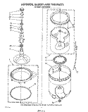 AGITATOR, BASKET AND TUB Diagram and Parts List for LA8400XWF0  Whirlpool Washer