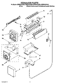 ICEMAKER PARTS Diagram and Parts List for GD5DHAXVY00  Whirlpool Refrigerator
