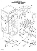 LINER, LIT/OPTIONAL Diagram and Parts List for 4ET14GKXBN01  Whirlpool Refrigerator