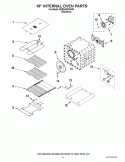 18`` INTERNAL OVEN PARTS Diagram and Parts List for KDRS483VSS00  KitchenAid Range