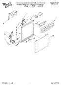 FRAME AND CONSOLE Diagram and Parts List for DU920PFGB1  Whirlpool Dishwasher