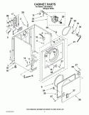 CABINET PARTS Diagram and Parts List for CED126SXQ1  Whirlpool Dryer