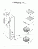 FREEZER LINER PARTS Diagram and Parts List for 6EC3FHKXWA00  Whirlpool Refrigerator