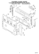 Part Location Diagram of 8522817 Whirlpool Control Panel - Biscuit
