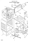 LINER Diagram and Parts List for RT21DKXGW01  Roper Refrigerator