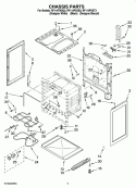 CHASSIS PARTS Diagram and Parts List for RF114PXSB3  Whirlpool Range