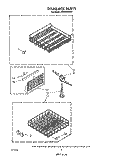 DISHRACK Diagram and Parts List for DP8350XVN1  Whirlpool Dishwasher