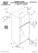 CABINET PARTS Diagram and Parts List for RT14DKXKZ02  Roper Refrigerator