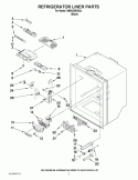 REFRIGERATOR LINER PARTS Diagram and Parts List for KBRS20EVBL4  KitchenAid Refrigerator