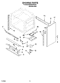 CHASSIS PARTS, MISCELLANEOUS PARTS Diagram and Parts List for KDRP487MSS02  KitchenAid Range