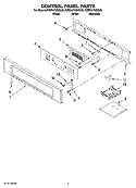 CONTROL PANEL PARTS Diagram and Parts List for KEBK276SBL00  KitchenAid Wall Oven