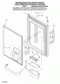 REFRIGERATOR DOOR PARTS Diagram and Parts List for KBRS20EVWH00  KitchenAid Refrigerator