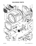 BULKHEAD PARTS Diagram and Parts List for YWED9151YW1  Whirlpool Dryer