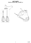 UNIT PARTS Diagram and Parts List for 4KHM7TBU5  KitchenAid Mixer