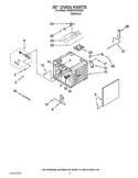 30`` OVEN PARTS Diagram and Parts List for KDRU783VSS03  KitchenAid Range