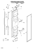 FREEZER DOOR Diagram and Parts List for KSRD25FKBT02  KitchenAid Refrigerator