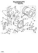 BULKHEAD PARTS, OPTIONAL PARTS (NOT INCLUDED) Diagram and Parts List for RGX6634RQ1  Roper Dryer