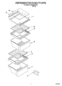 REFRIGERATOR SHELF PARTS Diagram and Parts List for RS25AEXLQ00  Roper Refrigerator