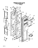 FREEZER DOOR Diagram and Parts List for 4ED22DWXTN01  Whirlpool Refrigerator