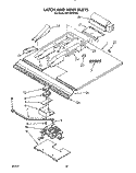 LATCH AND VENT Diagram and Parts List for RB170PXYQ0  Whirlpool Wall Oven