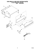 TOP GRILLE AND UNIT COVER Diagram and Parts List for KSSC36FKS01  KitchenAid Refrigerator