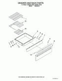 DRAWER AND RACK PARTS Diagram and Parts List for GW399LXUB06  Whirlpool Range