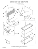 LOWER UNIT AND TUBE PARTS Diagram and Parts List for KBLO36FTX04  KitchenAid Refrigerator
