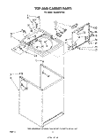 TOP AND CABINET , LITERATURE AND OPTIONAL Diagram and Parts List for LA3400XPW3  Whirlpool Washer
