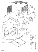 UNIT Diagram and Parts List for ET8CHMXKQ01  Whirlpool Refrigerator