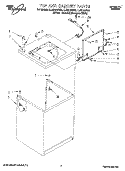 TOP AND CABINET, LIT/OPTIONAL Diagram and Parts List for LLR6144BW1  Whirlpool Washer