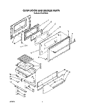 OVEN DOOR AND BROILER Diagram and Parts List for SF310PERW6  Whirlpool Range