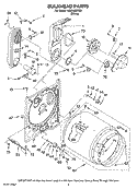 BULKHEAD PARTS Diagram and Parts List for HGD4400TQ0  Magic Chef Dryer