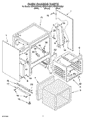 OVEN CHASSIS Diagram and Parts List for KERC601HBL8  KitchenAid Range