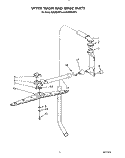 UPPER WASH AND RINSE Diagram and Parts List for KUDM220T3  KitchenAid Dishwasher