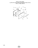 OVEN DOOR Diagram and Parts List for 1414W0A  Roper Range