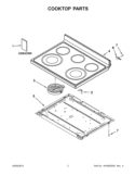COOKTOP PARTS Diagram and Parts List for WFE524CLBS0  Whirlpool Range