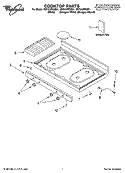COOKTOP PARTS Diagram and Parts List for VSF315PEMQ1  Whirlpool Range