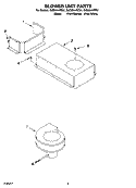 BLOWER UNIT PARTS, OPTIONAL PARTS Diagram and Parts List for GJD3044RB01  Whirlpool Cooktop