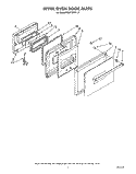 UPPER OVEN DOOR Diagram and Parts List for RB770PXT2  Whirlpool Range